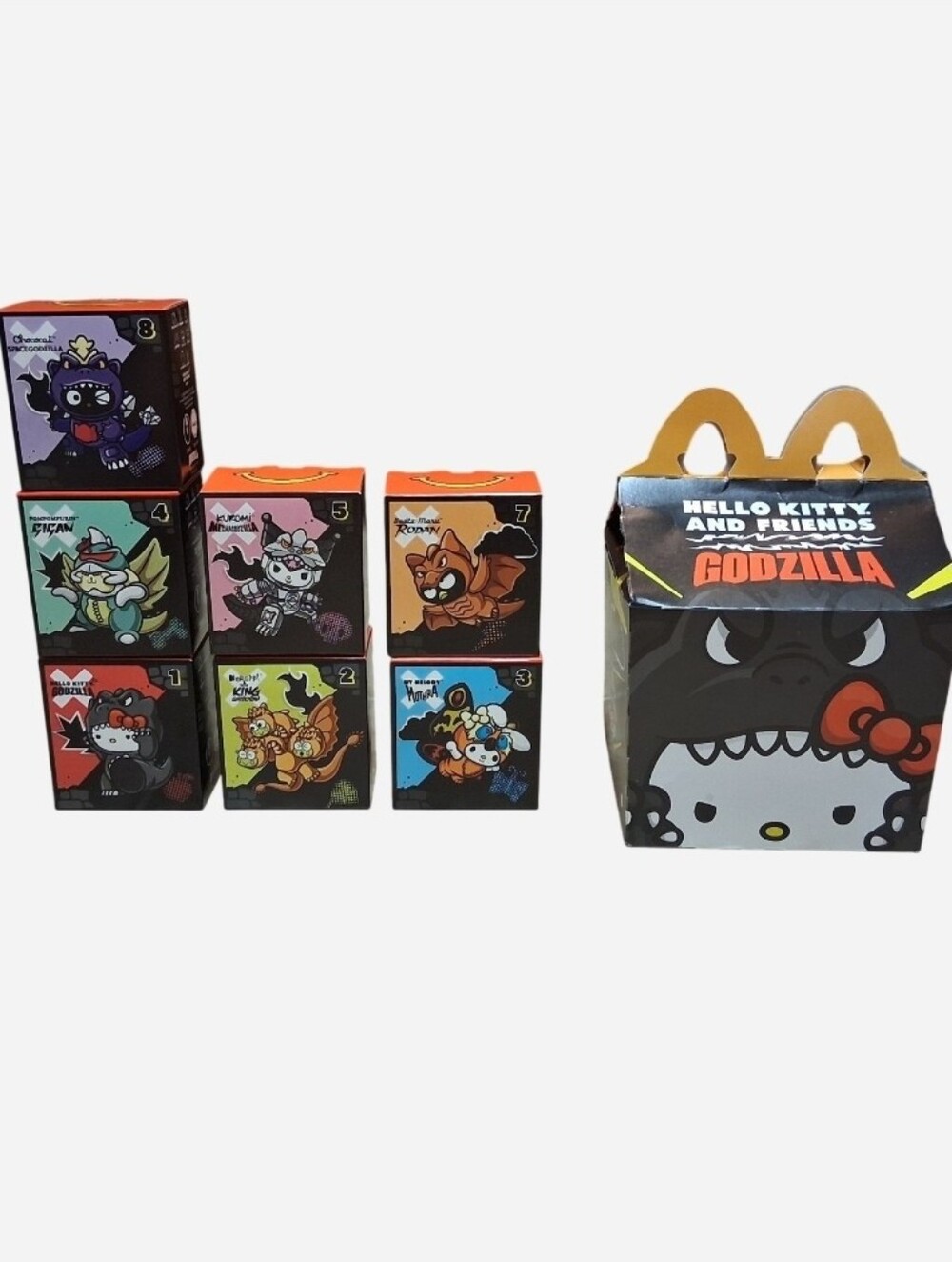 Hello Kitty X Godzilla McDonald's Toys New